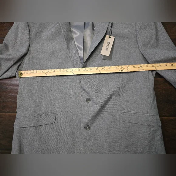 NWT Kenneth Cole Reaction Grey Mens Big and Tall 2 Piece Suit 50L 44W